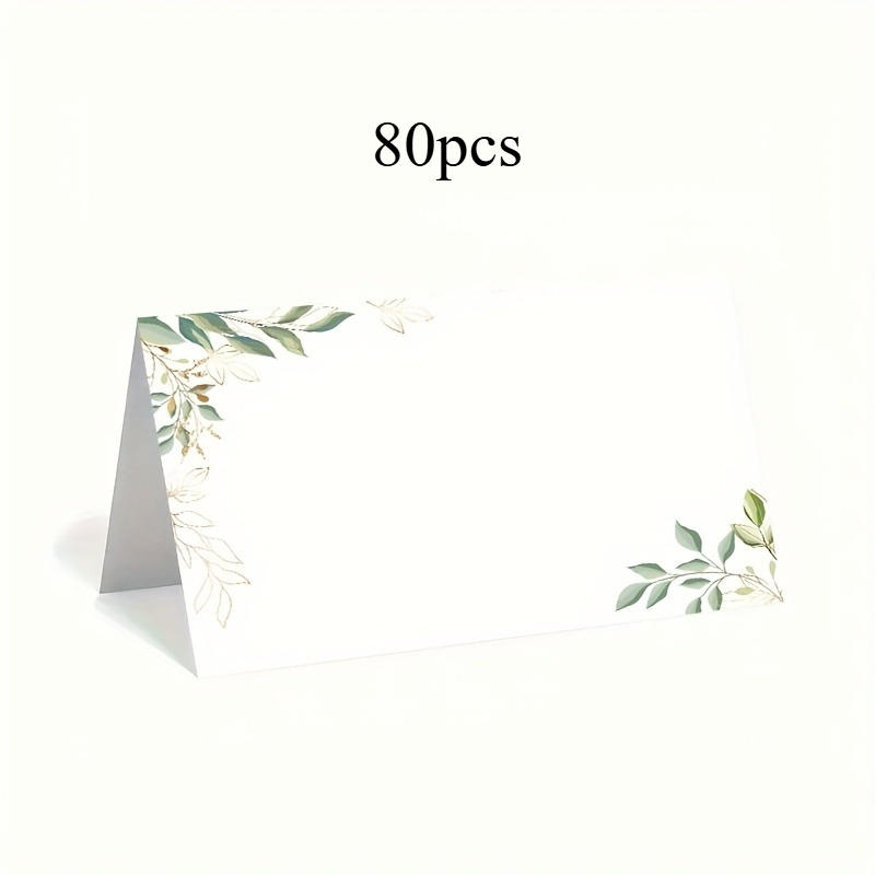 TEMU 20/40/80 piezas de elegantes tarjetas de asiento de boda plegables para , arreglos de mesa de comida, asientos para cenas de , recepción,