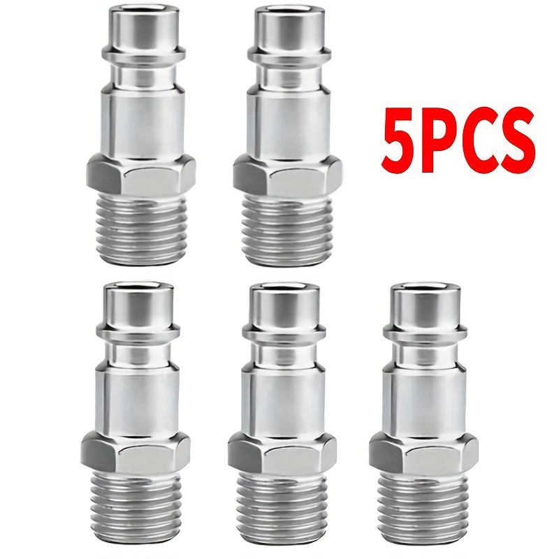 TEMU Conectores de estilo europeo vendidos en juegos de 5, total de 32 mm, accesorios neumáticos de conexión rápida industriales de resistencia -