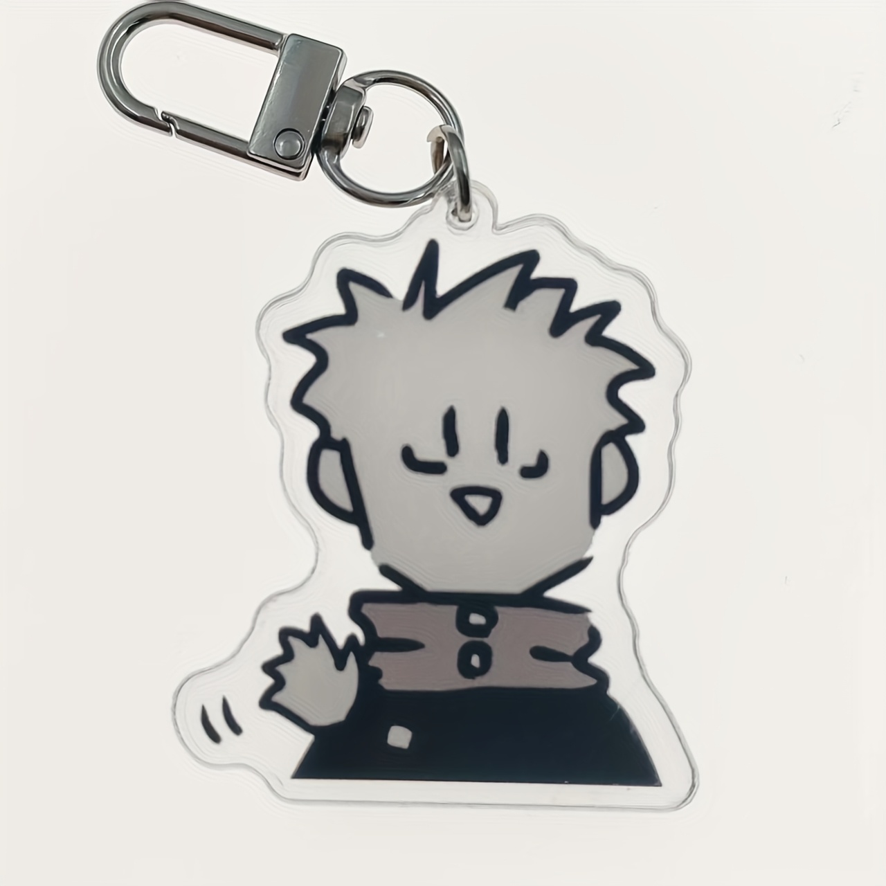 TEMU 2d Flat, 2d Flat Design- Fashionable 2d Keychain- Simple Plastic Accessory, Use| Cute Gift Options With | Lightweight And Durable Keyring, 2d