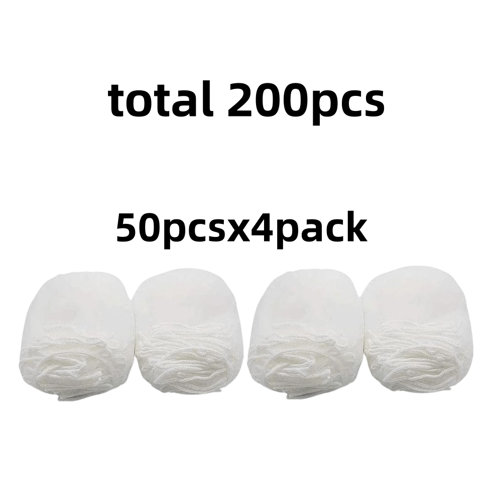 TEMU 200pcs Large Disposable Mesh Sink Strainer Bags - Fit For Kitchen Sink Drains, Durable Polyester Triangle Filter Bags For Efficient Food Waste &
