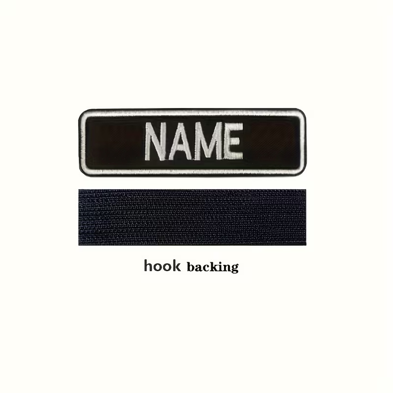 TEMU Custom Embroidered Name Badge, Size 7 X 2.54cm, With Personalized Name Customization