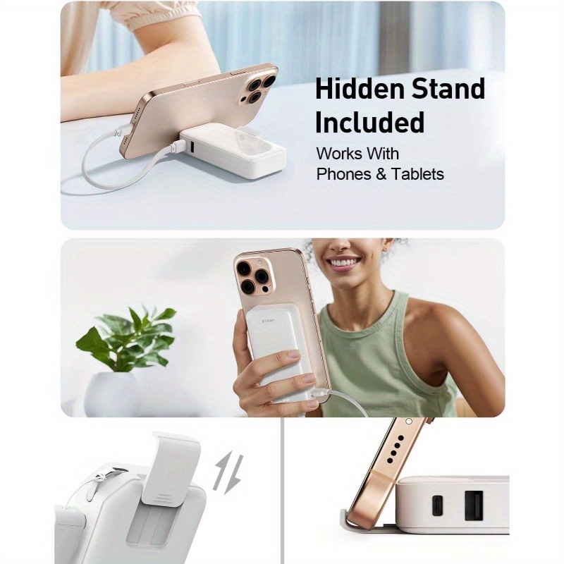 portable, ultra small 10, 000mah 30w pd power bank, usb c   fast charging battery pack with stand, travel essential phone powerbank 1615 pro, s25s24 series, portable charger,   charging, lightweight power bank, sleek power bank, reliable charging,   charging, usbc power bank, multidevice charger, mobile  , tech travelers, with led display,   in multiple colors, perfect as gifts for  , portable charger power bank, power bank fast charge Product details 1