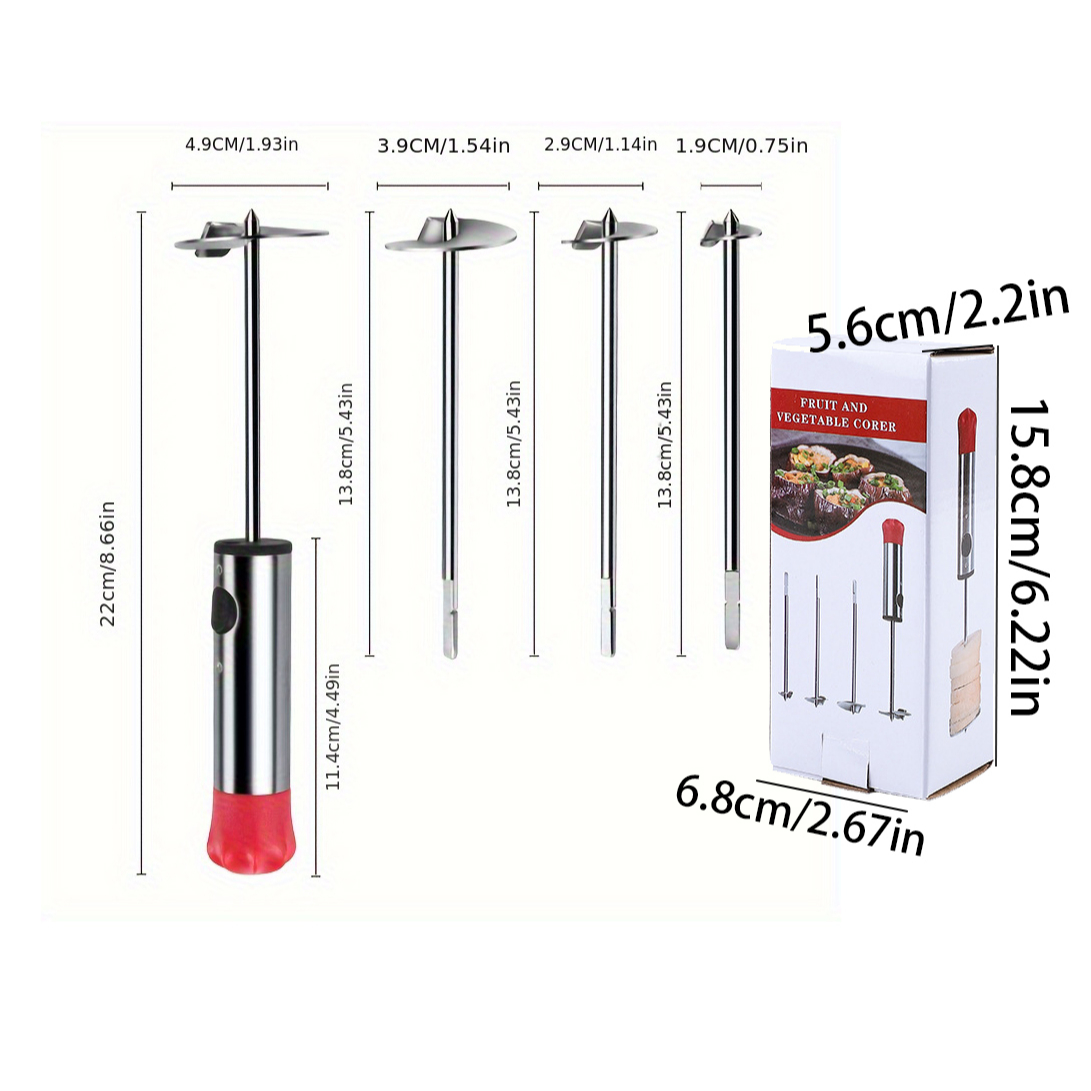 TEMU Set Frutta e Corer in Acciaio Inossidabile, Frutta Rotativa Multi-Funzione, Corer e Estrattore di , Corer Manuale