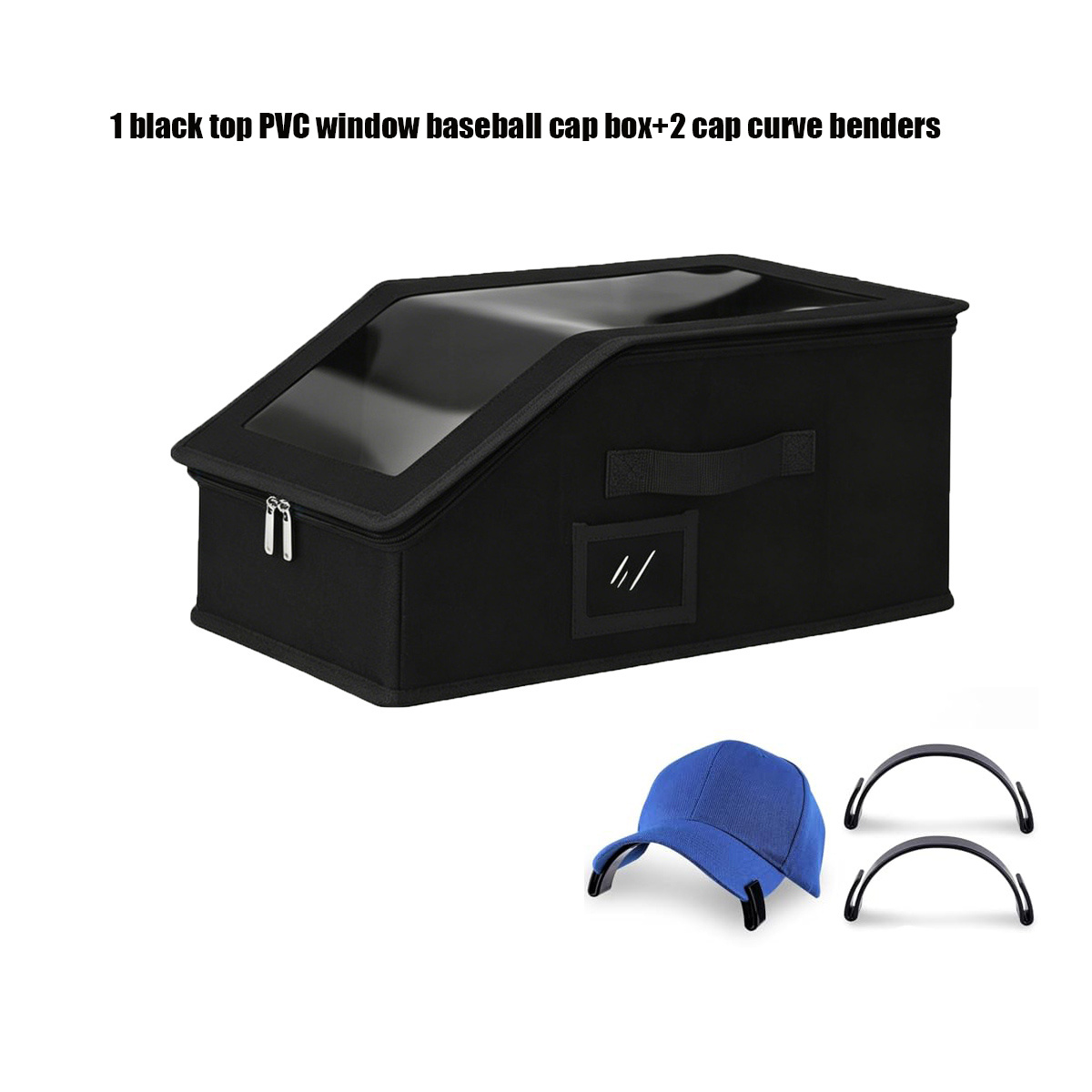 TEMU 1 Organisateur de Casquettes de Baseball - Peut contenir jusqu'à 12 chapeaux, 2 à chapeaux, boîte à chapeaux empilable avec carton, sac de