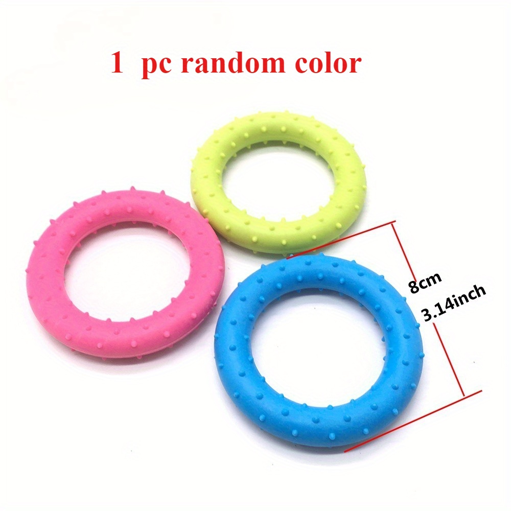 TPR Pet Chew Toy for Small Dogs - Interactive Puppy Molar Teeth Cleaning and Training Biting Toys, Anti-bite Training Thorn Circle Toy