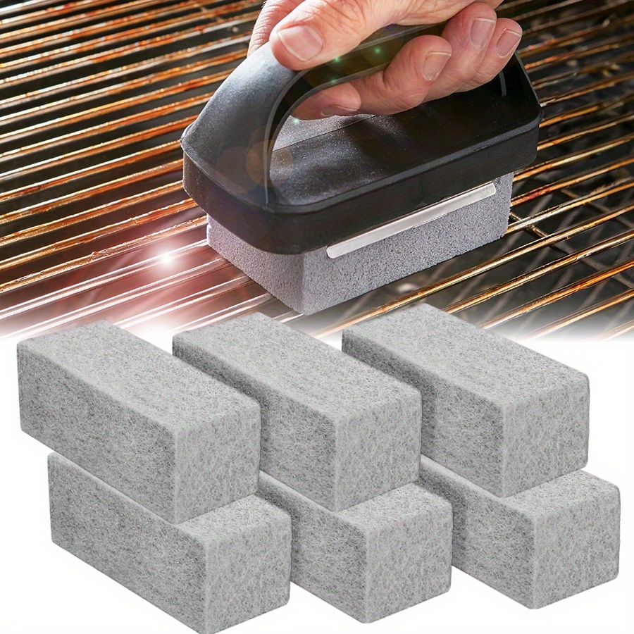 E-shop 6er-Pack Professionelle Mehrflächen-Reinigungsblöcke mit Griff – Hochleistungs-Effortless-Fleckenentferner für Grillroste, Poolfliesen,