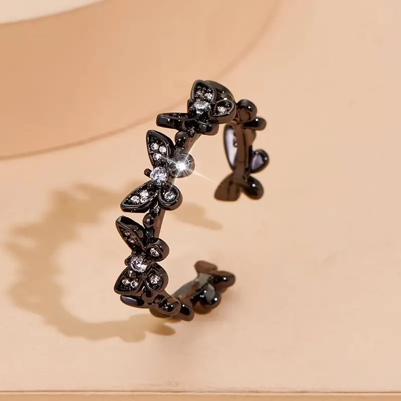 1pc Women'S Trendy Fashionable Individual Butterfly Open Adjustable Ring