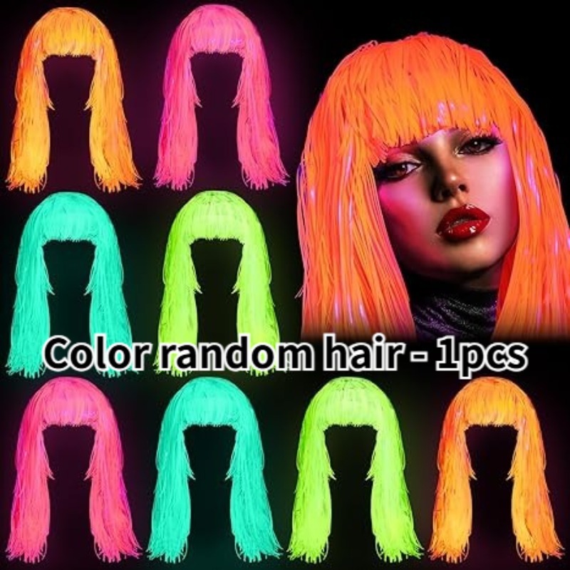 TEMU in Lamina Neon, Fluorescente Luminosa , Adatta per Capodanno, Halloween, Feste del Pride, Rave e Disco. Accessorio per Feste Unisex, per Servizi