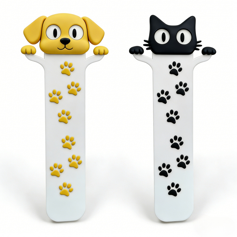 TEMU Adatti a , 2 pz segnalibri in acrilico con gatto e cane con , una per di e cani, donne, studenti, insegnanti e appassionati di libri. Ideali per