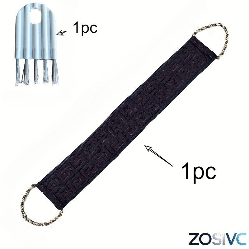 TEMU 1 toalla exfoliante + 1 cepillo de limpieza, exfoliación de fuerte, cepillo de baño, fregador de espalda, limpieza profunda, eliminación de