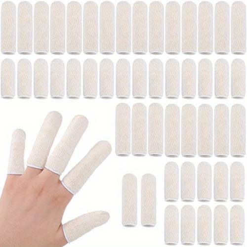 50pcs Elastic Blend Finger & Toe Cots - 2 & 3 Sizes, Breathable Moisture-Wicking Protective Sleeves for Sports, Gardening, DIY, Nail Protection & Callus (Mixed Colors), Gardening Essentials, Soft Texture, Moisturerwicking Fabric, DIY Projects, , Durable Construction, Fingertip Protectors, Gardening Enthusiasts