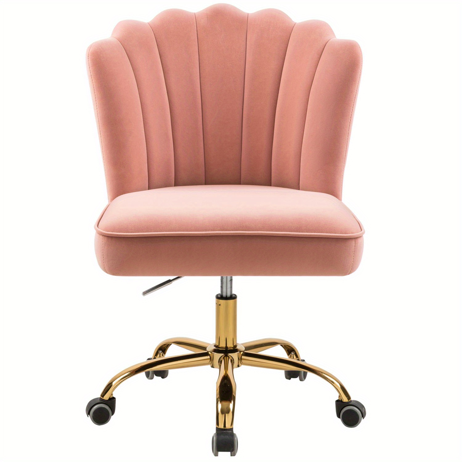 TEMU Velvet Office Chair, Girls' Desk Chair, Swivel Vanity Chair With Wheels, Height Adjustable Chair For Women, Ideal For Dressing Table, Study,