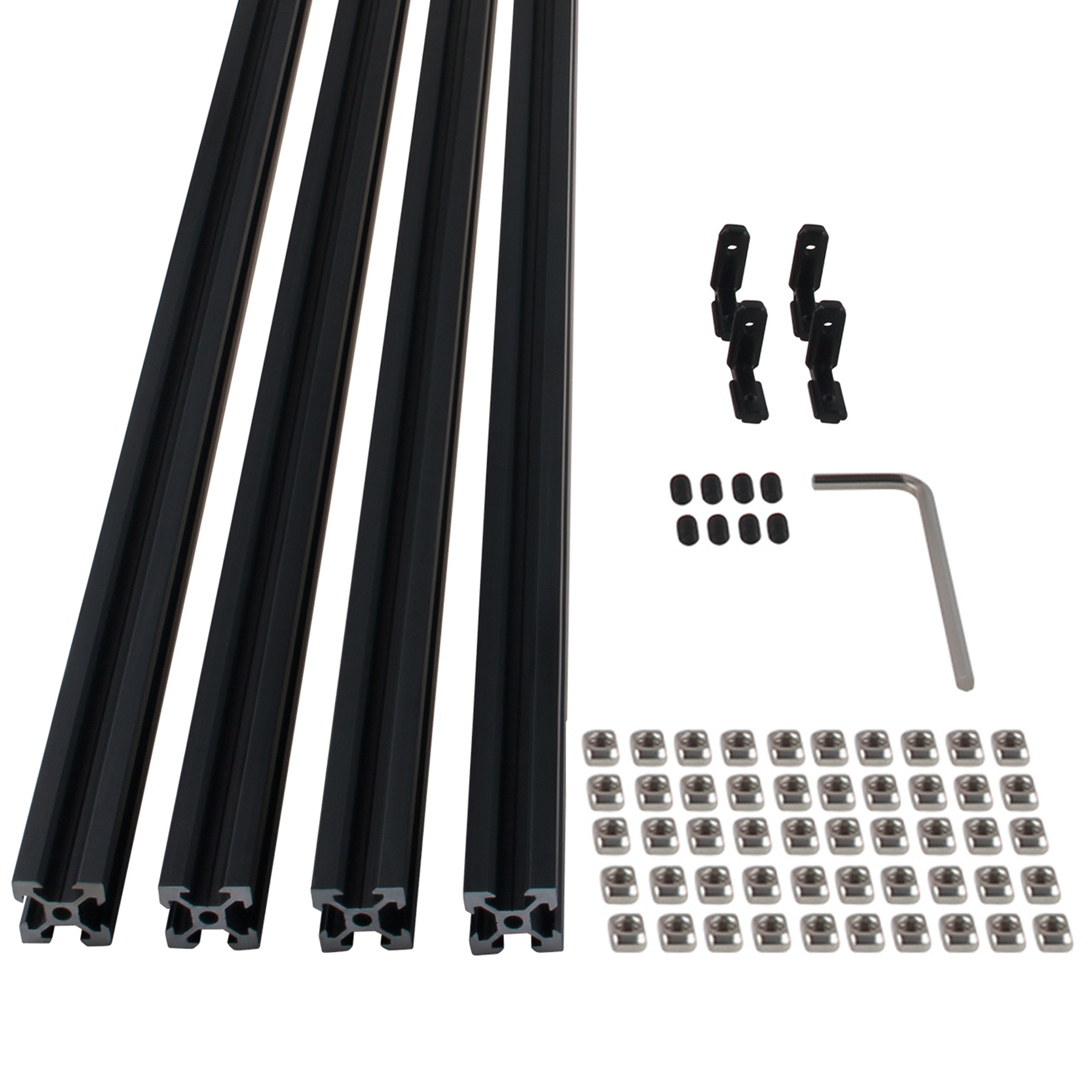 Set Of 4 Rails, 600mm 2020 Profile For 3d Printer And Cnc Machine Frame
