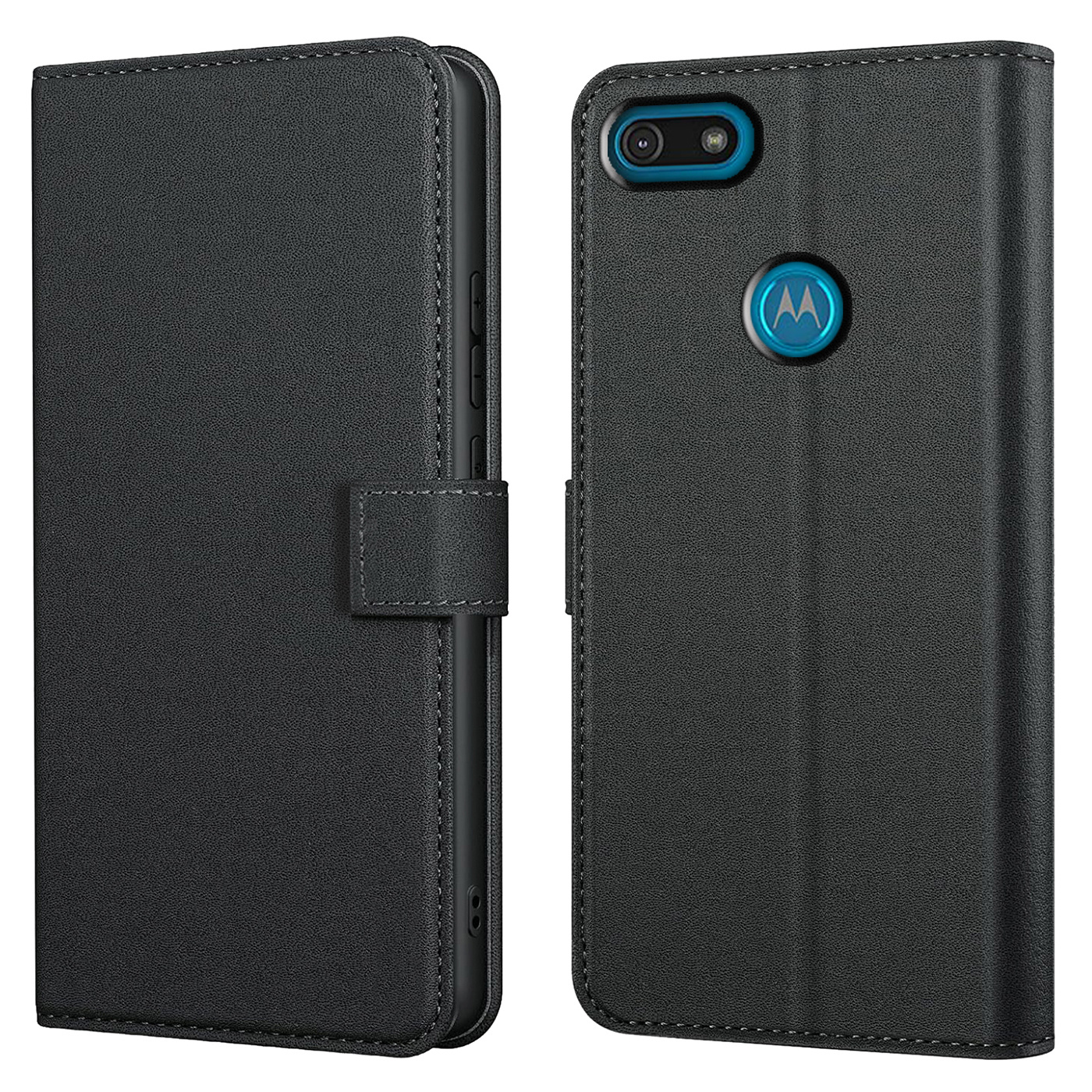 TEMU Phone Case - Case Designed For Motorola Moto E5, E6, E6s, E7 Plus, Featuring A Kickstand, Faux Leather, Card Slot, And A Flip For Protection