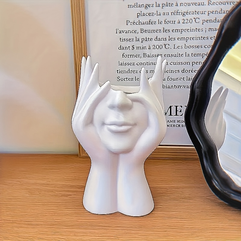 TEMU Porta brochas de maquillaje artístico con forma de cuerpo , a , soporte para brochas único y con forma de cuerpo , organizador vertical de