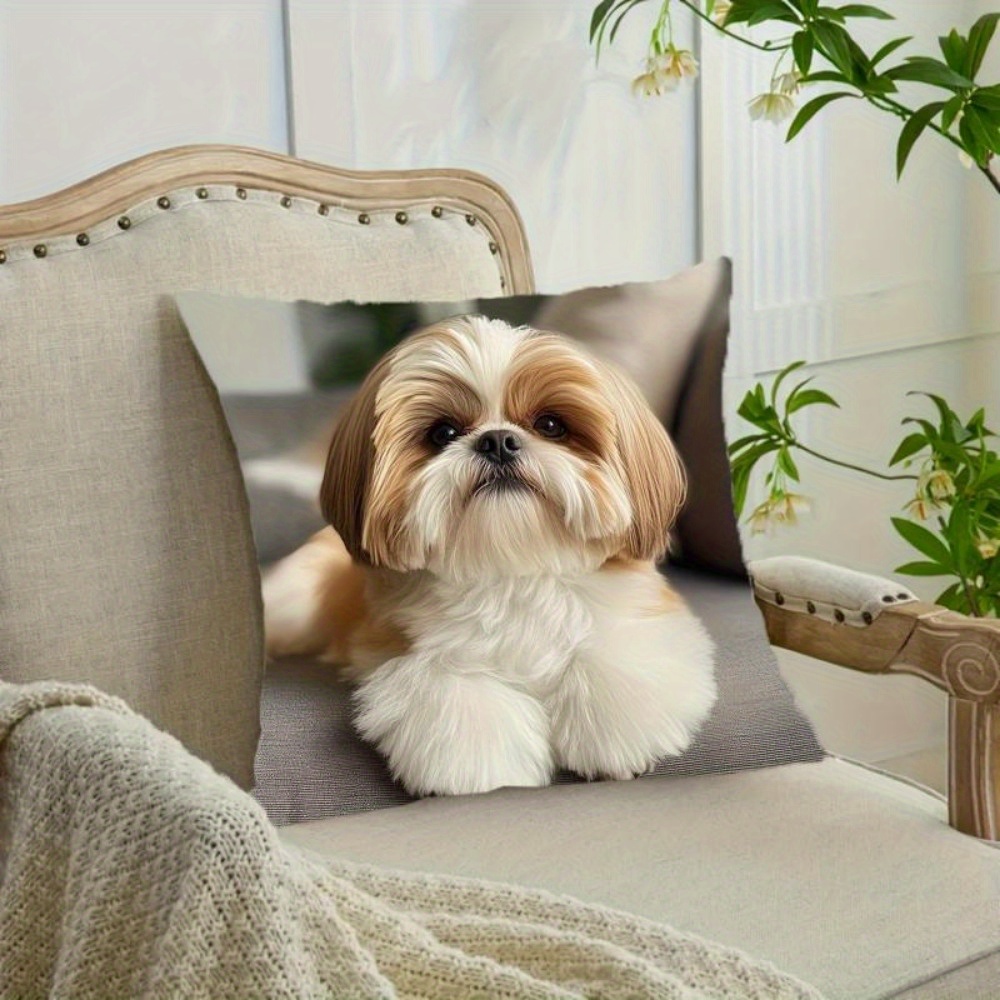 fundas almohada peluche shih tzu acostado Temu Peru