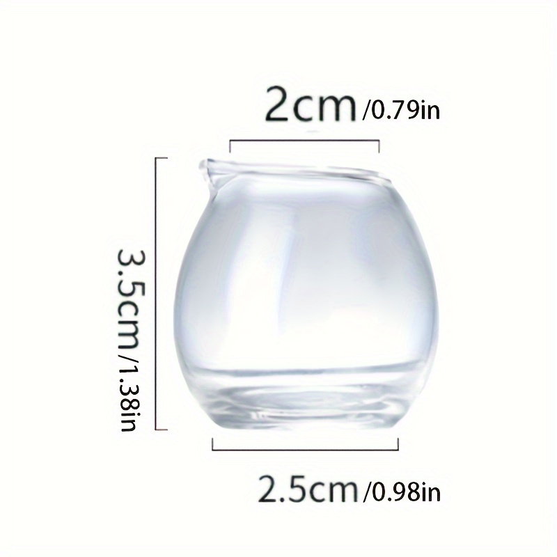 2pcs Transparent Glass Coffee Tea Drinks Dessert Breakfast Japanese Small Milk Pot Coffee Cup Glass Mugs Drinkware