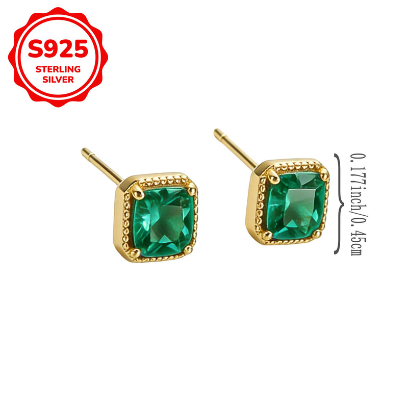 Mother's Day S925 Silver Zirconia Stud Earrings