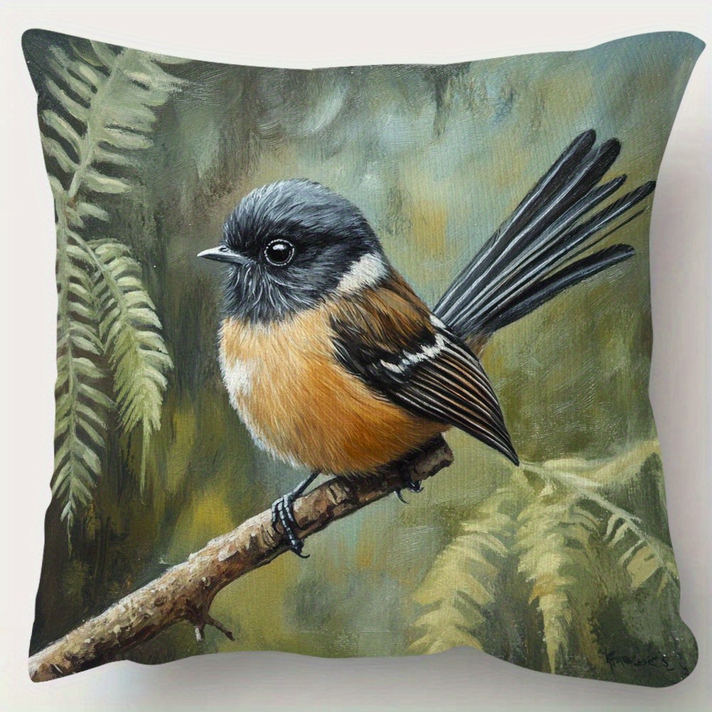 TEMU 1pc, Double-sided Short Plush Decorative Pillow Cover, New Zealand Phantom Tail Throw Pillow Cover, 18 Inches By 18 Inches, Suitable For Sofa,