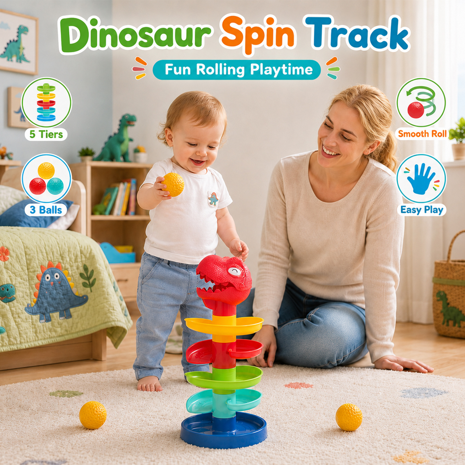Interactive Intelligent Fun Track Ball Tower Toy