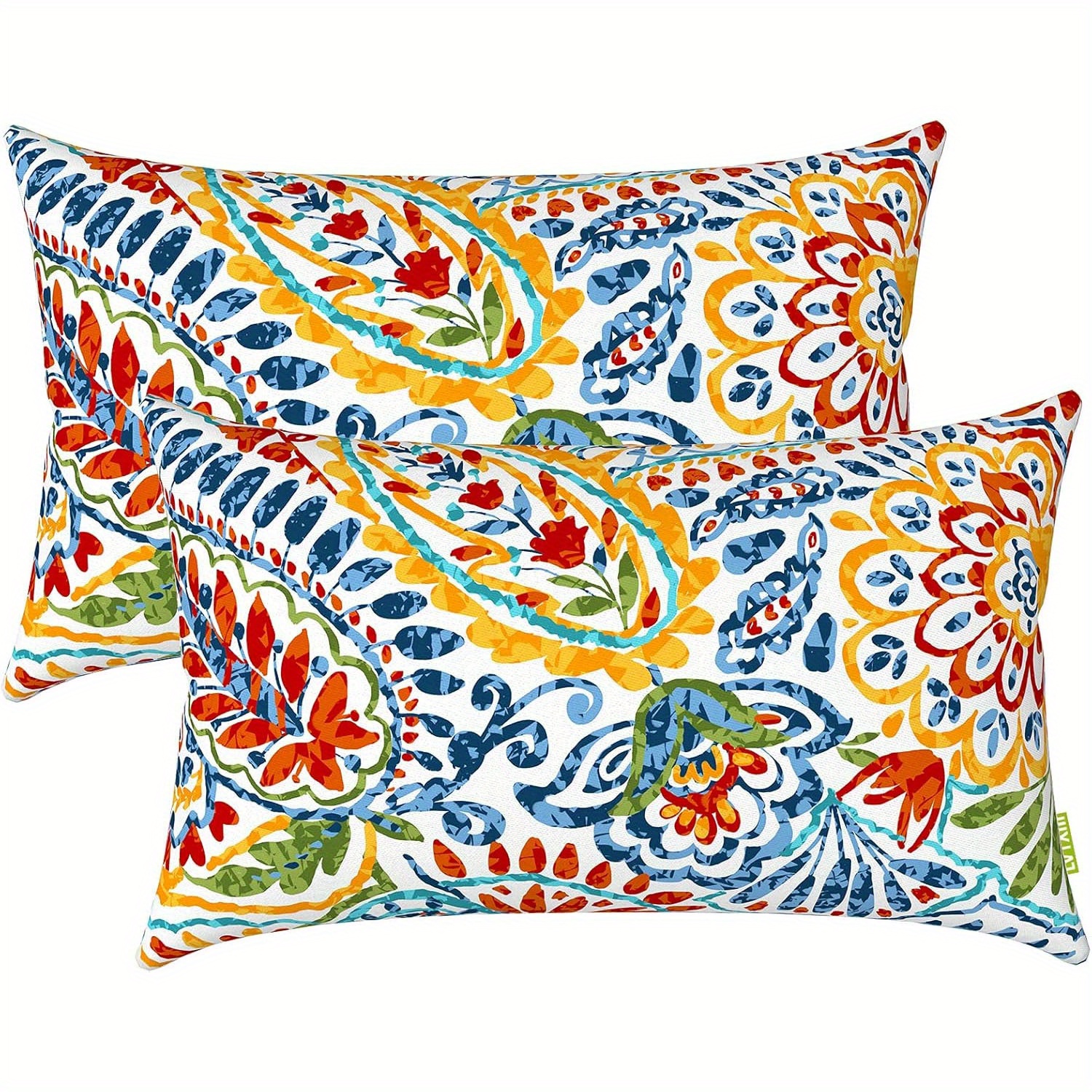 TEMU 2pcs Outdoor Patio Decorative Throw Pillow Covers, Double-sided Printing, Fluffy Fade-resistant Pillow Covers For Home Balcony And Garden, Home