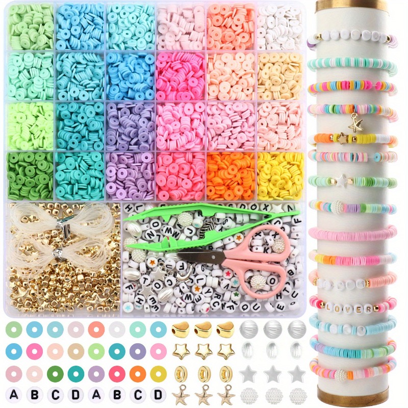 Image of 5000pcs Clay Bead Kits Bracelet Beading Kits Handmade Kits Jewelry Making Kit Friendship Bracelet Beads For Jewelry Making Supplies For Birthday Party
