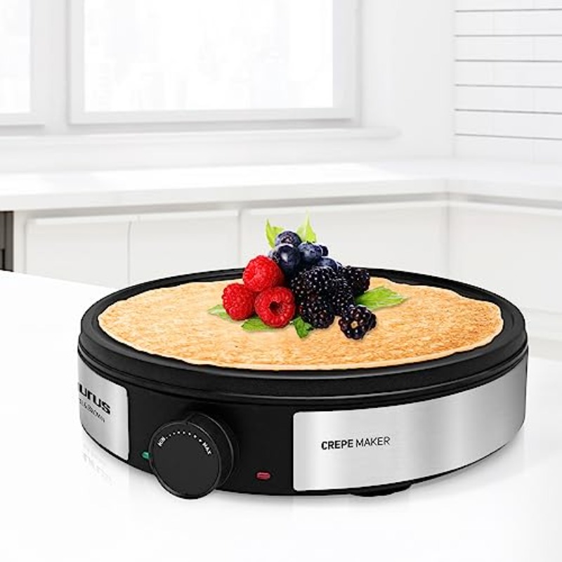 Crepe Maker Variable Temperature Control Non-Stick Black 30cm 1200W