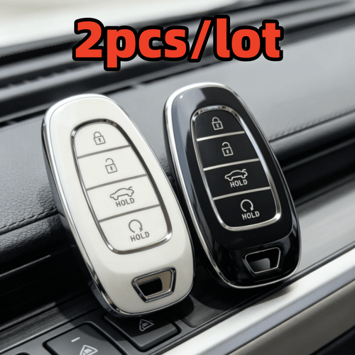 hyundai 튀슨, 쏘나타 클래식, 쏘나타 , 넥서스 nx4, 산타페 dn8의 4버튼 리모컨 키 보호 케이스 2개/세트 (사진에 보이는 차량 키에만 적합)