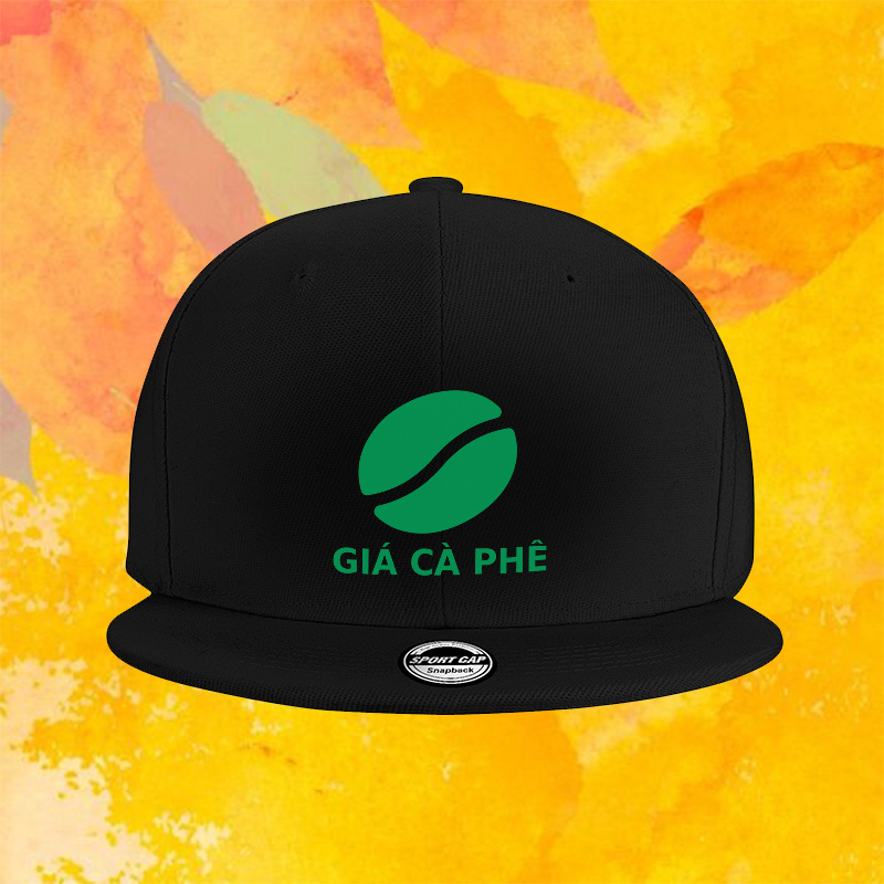adjustable snapback baseball cap for   - black with green gia ca phe logo, breathable polyester, casual dad hat for outdoor activities, hand washable, outdoor headwear | snapback cap | durable headgear 0