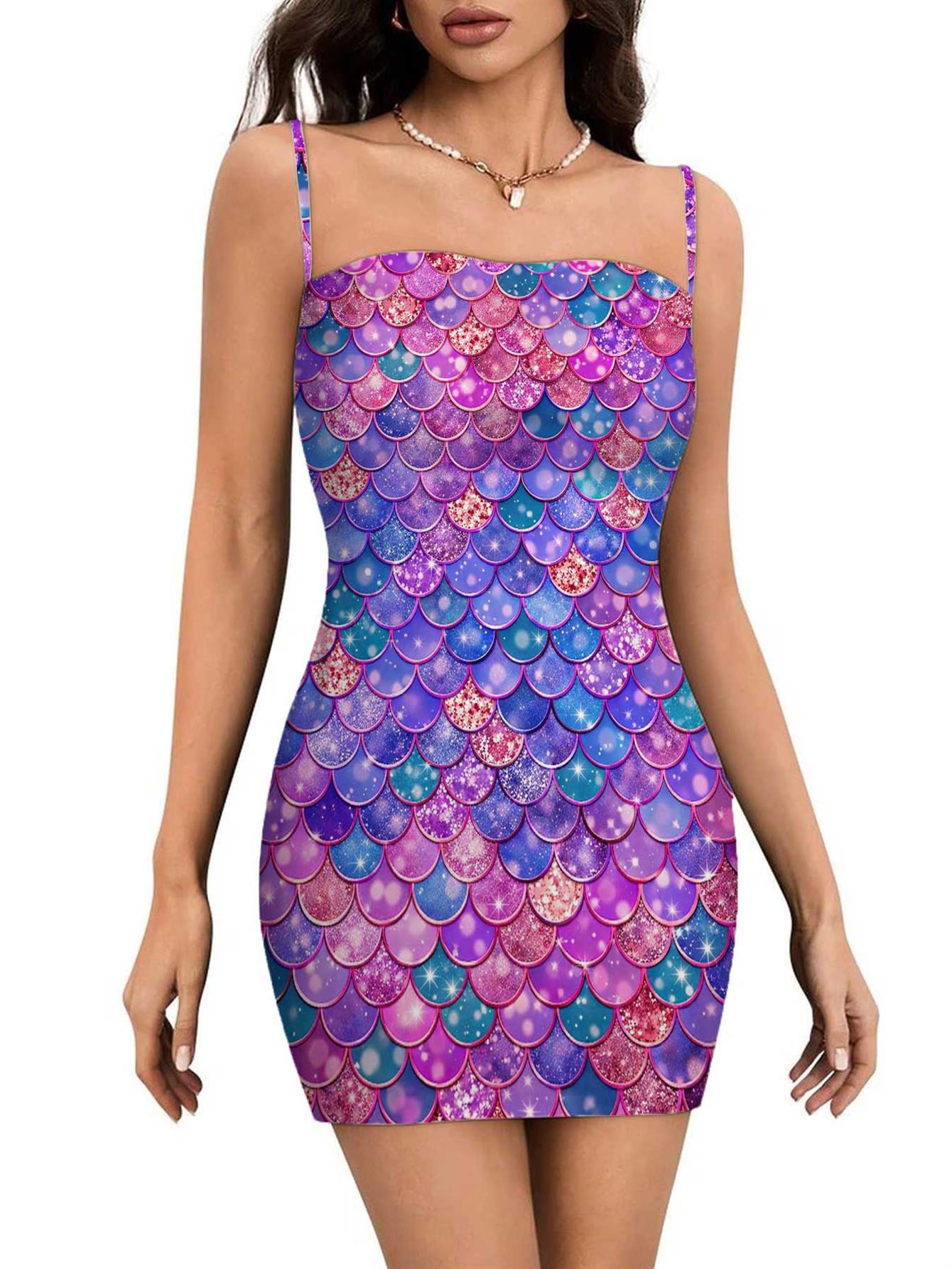 mermaid scale dress sold on Temu United States