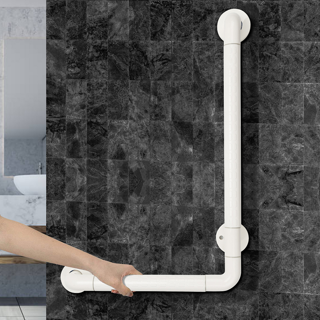 Image of Grab Rail Stainless Steel Bathtub Shower Safety Aid Bathtub Handle 60 X 40cm Shower Safety For Bath White Handrail Non-slip