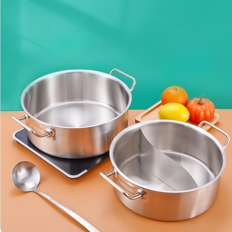 13 inch stainless steel soup pot with dual handles lid   easy to clean   for   people versatile cooking details 1