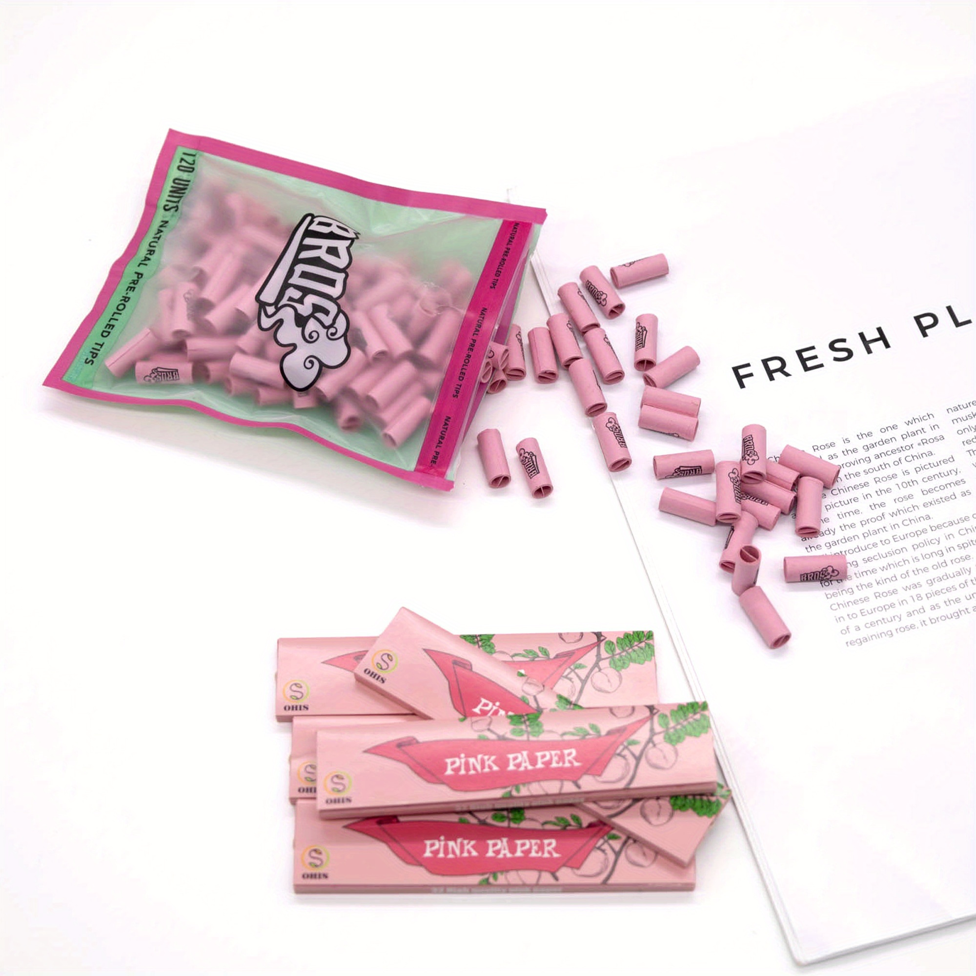 Bag filter with rolling papers, 120pcs bag filter, 110mm large rolling papers, 32 pages per book, 3 combinations available, moking accessories, suitable for Parties, daily use, birthday gifts for friends, Christmas gifts.