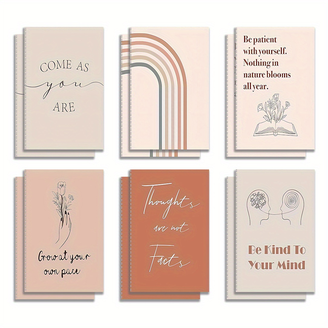 TEMU 12 pièces/set Carnets de Poche pour Femmes | Blocs-notes Inspirants et Créatifs, Cadeaux de Bureau et Étude, Pack Économique 3,2x5 pouces