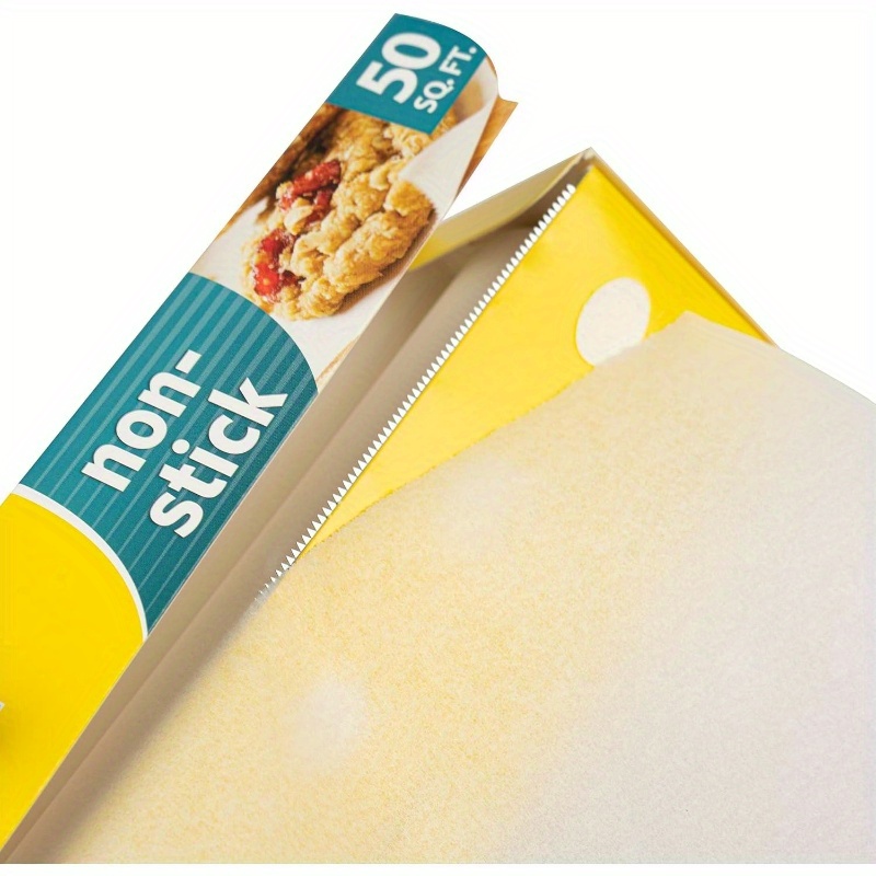 50 sq ft   parchment paper roll - pre-cut baking sheets for oven, microwave & freezer | food-safe, greaseproof & heat-resistant | easy   for, muffins, grilling, air fryer | reusable or disposable bakeware alternative, food storage, kitchen essential,   material, durable sheet, professional chefs, home bakers Product details 6