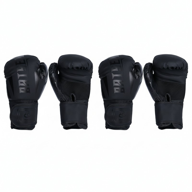 adult boxing training gloves lightweight faux leather with breathable mesh palm 3 layer eva foam shock absorbing padding adjustable wrist strap for muay thai taekwondo kickboxing martial arts high quality reinforced stitching