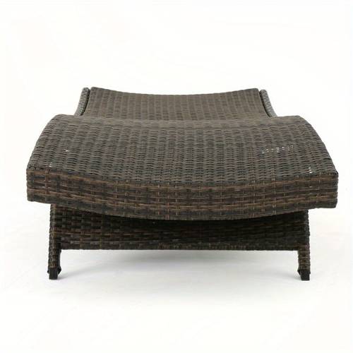 pe wicker chaise lounge for patio poolside indoor outdoor use weather resistant lightweight comfortable seating with adjustable backrest