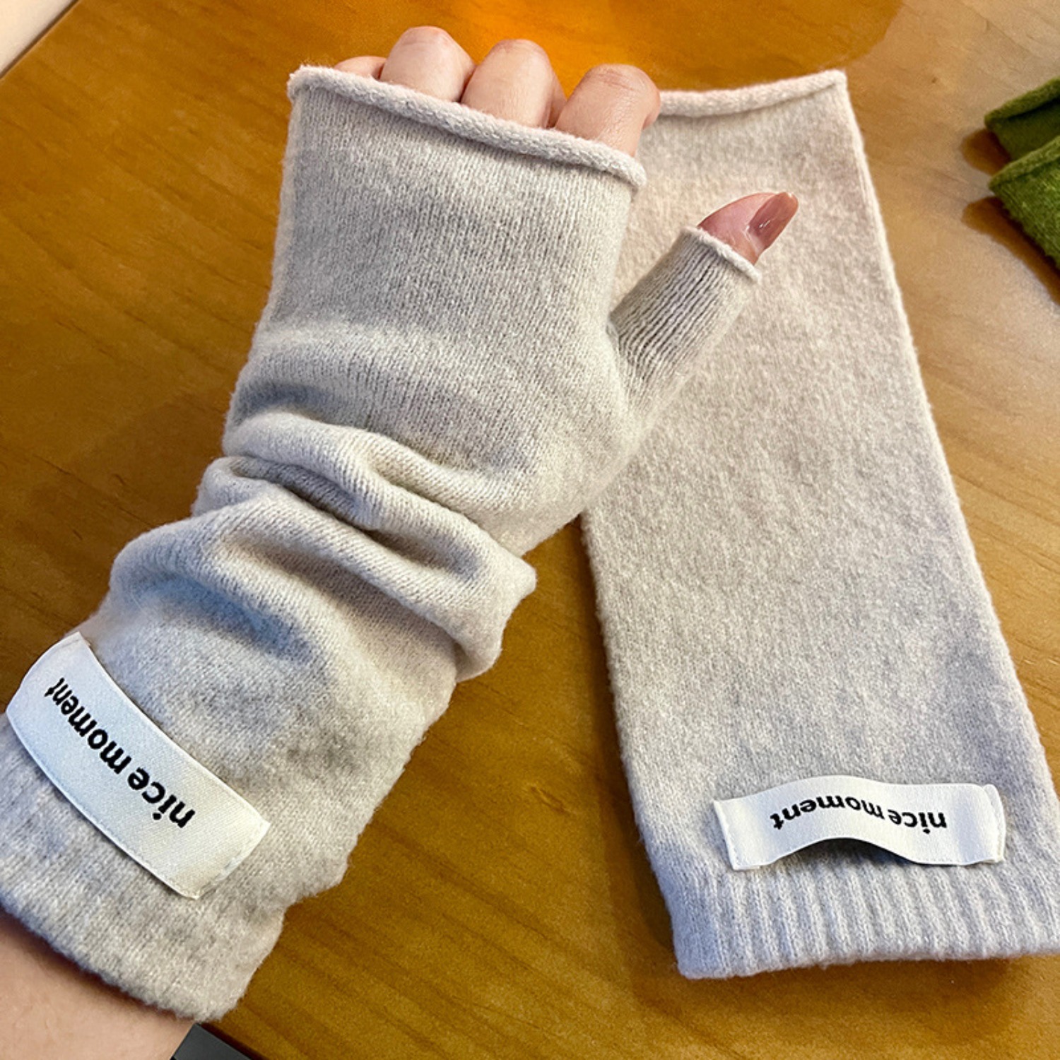 Y2k Style Thickened Fingerless Gloves Suitable For All , Long Arm Protectors, Christmas Gift, Fashionable Women's Gloves
