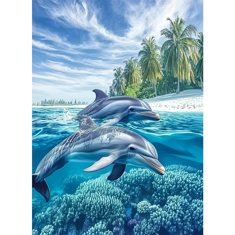 dolphin painting sold on Temu United States