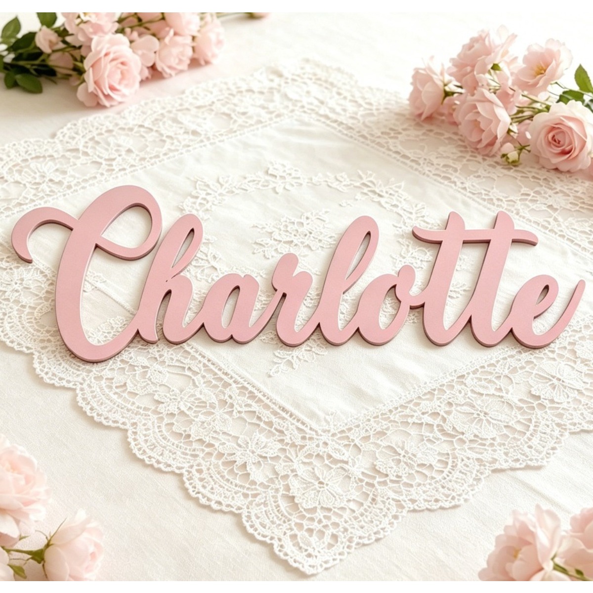 Wooden Name Sign for Nursery and Family Wall Decor