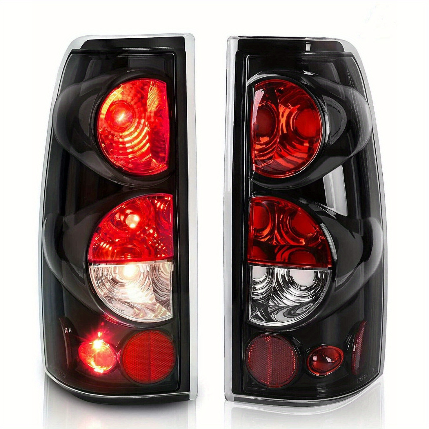 TEMU Rear Car Accessories For 1500 2500 3500 1999-2006 For Sierra 99-03 (no Bulbs) Tail Replacement Left Driver & Right Passenger Side, Black/smoke