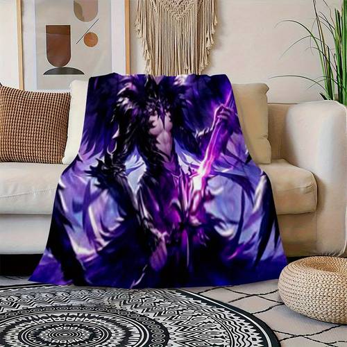 couverture en flanelle à motif anime garçon, douce et confortable, chaleur , utilisation toutes , lavable en machine, couverture pour canapé et lit, couverture pour sous la climatisation, couverture de lit, couverture de camping, couverture polyvalente confortable et douce