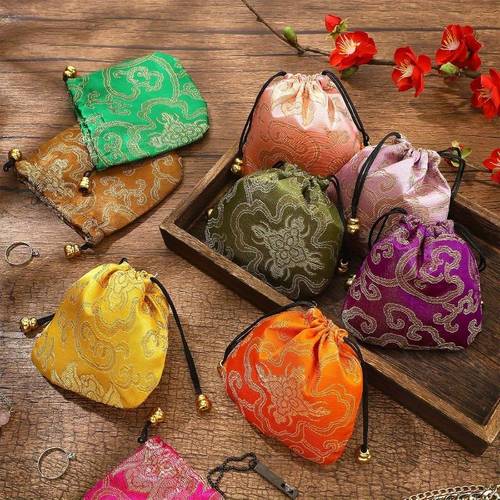 20 40pcs jewelry pouch bulk embroidered drawstring pouch bag gift for women