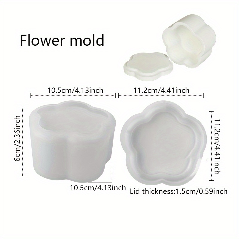 Image of Multifunctional Silicone Mold, Suitable For Candlestick, Storage Tank With Lid, Epoxy Resin Crafts And Succulent Plant Pot-home Decoration Essentials