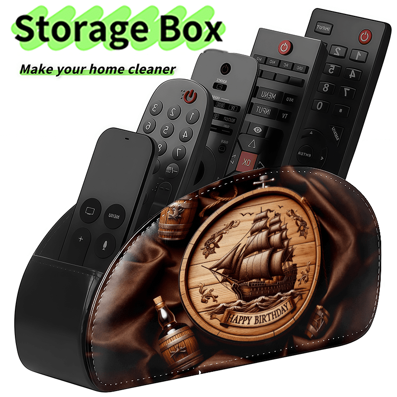 TEMU 1pc Remote Control Storage Box - Nautical Theme Birthday Gift - 5 Tier - Compatible With Tv/dvr/cable Box, Space Tray For Living Room, Home