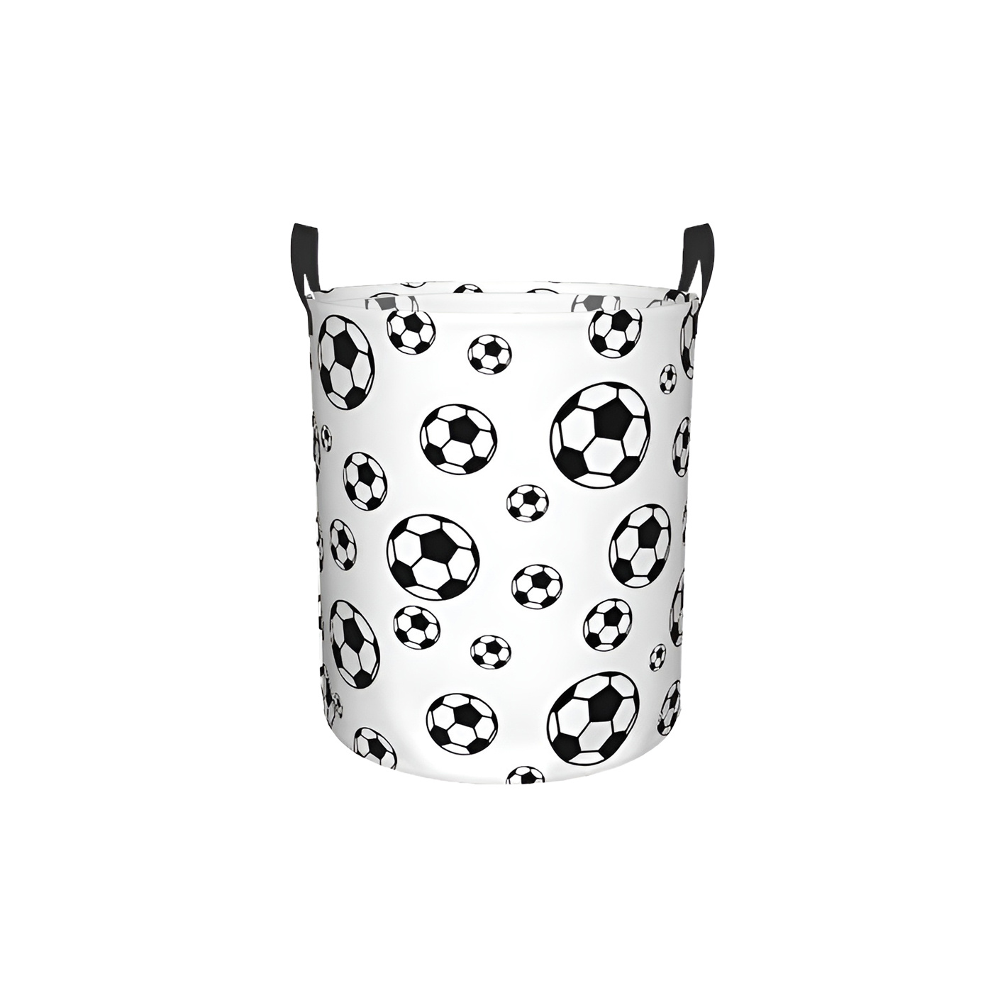 TEMU 1pc Boîte de rangement imprimée motif de football , panier à linge sale, convient pour la décoration de chambre, panier de chambre à coucher,