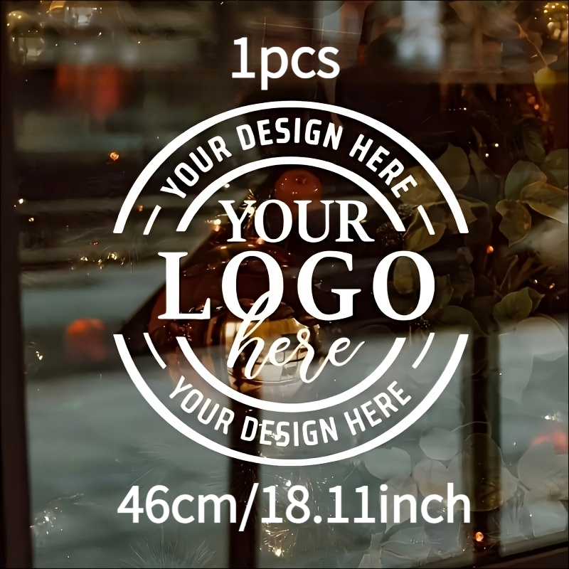 TEMU [ ] 1pc Transparent Wall Decoration Transfer Sticker, Options Personalized Logo Or Large Decorative Crystal Sticker For Shops, Restaurants,