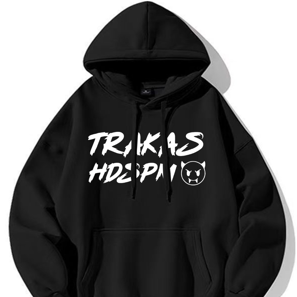 

Trakas Printed Hoodies, Men's Cool Hoodies, Men's Casual Graphic Design Pullover Hoodies And Kangaroo Pocket Streetwear For Winter And Autumn, As Christmas Gift