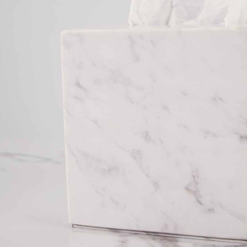 1pc extra large tissue box holder with   - heavy-duty natural marble construction, removable lid & acrylic base - modern bathroom, living room, office decor - luxury napkin dispenser for marble countertops - easy-  (5.6” wide square base) - elegant   tissue dispenser for bathroom, bedroom, or toilet - durable & sophisticated design, tissue holder bathroom Product details 3