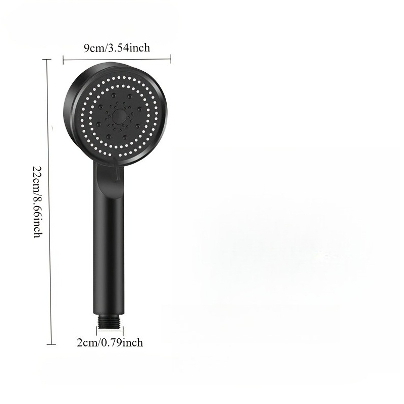 2pcs Set: High-Pressure Handheld Shower Head with Hose